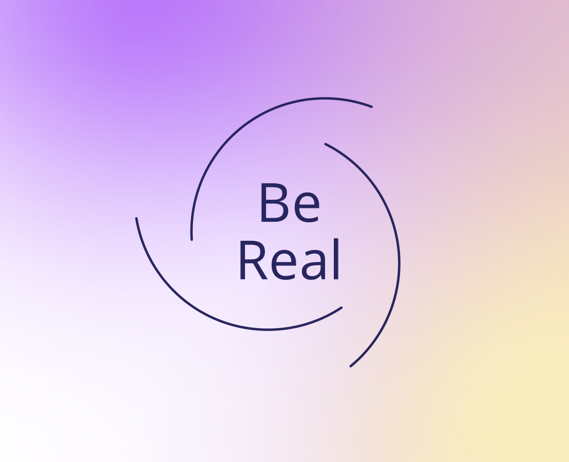 Viatris value 'Be Real' with gradient background, emphasizing authenticity, candor, and practicality.