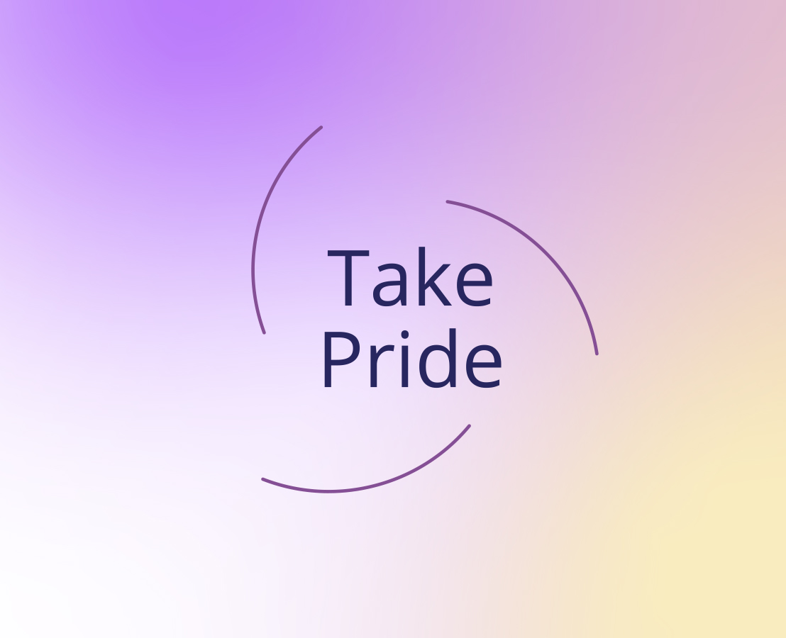 Viatris value 'Take Pride' with soft gradient background, highlighting passion and unity in their mission and work.